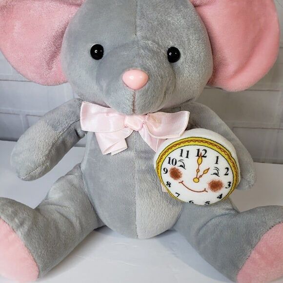 Cute Vintage 90s Stuffins Hickory Dickory Gray Mouse Plush 10" Stuffed Animal - Picture 2 of 10